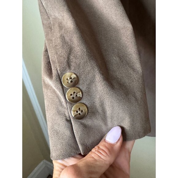 VTG Orvis Mens Suede Leather Blazer Jacket 42L Light Brown 90s Western Ranch USA - Picture 5 of 15